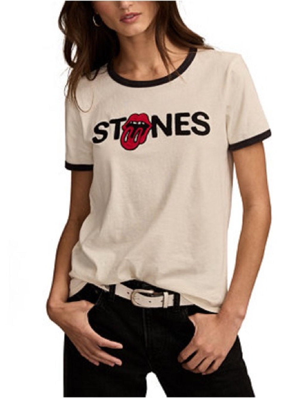 Lucky Brand Rolling Stones Ringer Tee